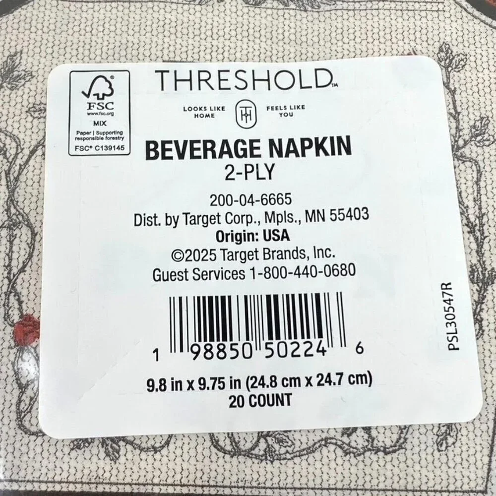 Target Threshold Happy Halloween Napkins Beverage Lunch Novelty Goth